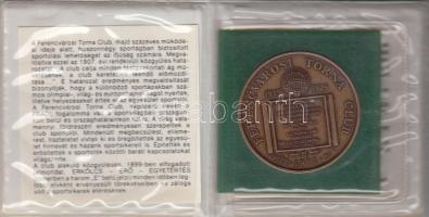 Bognár György (1944-) 1992. "MÉE - Ferencvárosi Torna Club FTC III. - 1919-1929" Br emlékérem (43mm) eredeti műbor tokban tájékoztatóval T:1