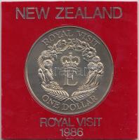 Új-Zéland 1986. 1$ "Királyi látogatás" T:1 plasztiktokban New Zealand 1986. 1 Dollar "Royal Visit" C:Unc in plastic case