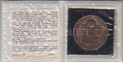 Bognár György (1944-) 1995. "MÉE - Ferencvárosi Torna Club FTC VI. - 1949-1959" Br emlékérem (43mm) eredeti műbor tokban tájékoztatóval T:1