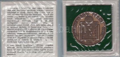 Bognár György (1944-) 1996. "MÉE - Ferencvárosi Torna Club FTC VII. - 1959-1969" Br emlékérem (43mm) eredeti műbor tokban tájékoztatóval T:1