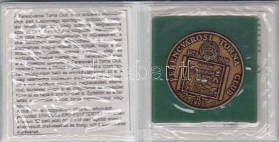 Bognár György (1944-) 1998. "MÉE - Ferencvárosi Torna Club FTC IX. - 1979-1989" Br emlékérem (43mm) eredeti műbor tokban tájékoztatóval T:1