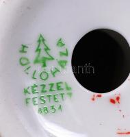 Hollóházi madárka, jelzett, kézzel festett, hibátlan, m:14 cm