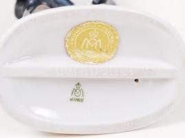 Kéményseprő német porcelán figura, kézzel festett, jelzett, hibátlan, m:14 cm