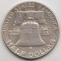 Amerikai Egyesült Államok 1962. 1/2$ Ag "Franklin" T:2- USA 1962. Half Dollar Ag "Franklin" C:VF Krause KM#199