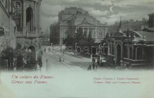 Fiume, Piazza Ürmény / square, theatre