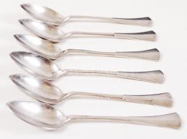 Ezüst (Ag.) pénzverdés mokkáskanál készlet (6db), jelzettek, nettó: 77 g / Silver coffespoon set