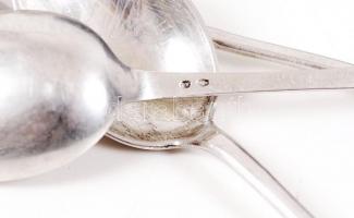 Ezüst (Ag.) pénzverdés mokkáskanál készlet (6db), jelzettek, nettó: 77 g / Silver coffespoon set
