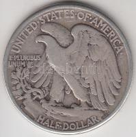 Amerikai Egyesült Államok 1945. 1/2$ Ag "Walking Liberty" T:3 USA 1945. 1/2 Dollar Ag "Walking Liberty" C:F Krause KM#142