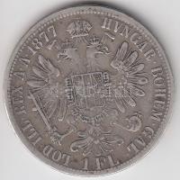 Ausztria 1877. 1Fl Ag "Ferenc József" T:2- Austria 1877. 1 Florin Ag "Franz Joseph" C:VF