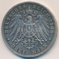 Német Államok / Poroszország 1908A 3M Ag "II. Vilmos" T:2
German States / Preussen 1908A 3...