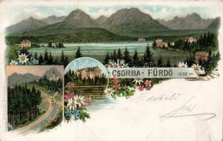 1898 Tátra Csorba fürdő litho