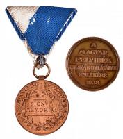 1898. "Jubileumi Emlékérem Fegyveres Erő Számára / Signum memoriae" Br emlékérem nem erede...