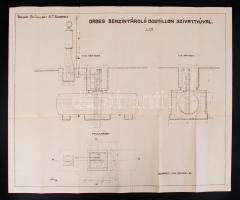 1916-1950 Magán és köz- és gyárépületek nyomtatott, illetve kézzel készített, színezett tervrajzai, ...