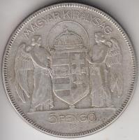1930. 5P Ag "Horthy-jobbra" T:3