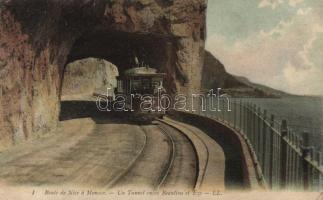 Road from Nice to Monaco, tunnel between between Beaulieu and Eze, cogwheel train (EK)