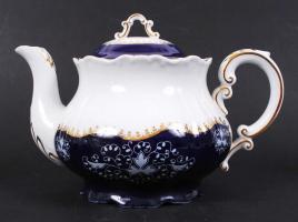 Zsolnay Pompadour II. kávés készlet, összesen: 15 db, jelzett, hibátlan/ Flawless Zsolnay chinaware ...