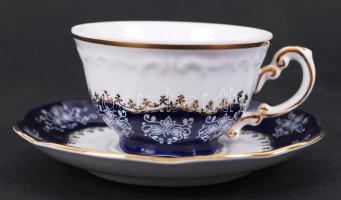 Zsolnay Pompadour II. kávés készlet, összesen: 15 db, jelzett, hibátlan/ Flawless Zsolnay chinaware ...