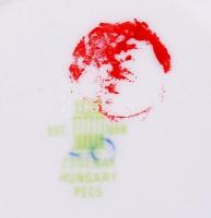 Zsolnay Pompadour II. kávés készlet, összesen: 15 db, jelzett, hibátlan/ Flawless Zsolnay chinaware ...