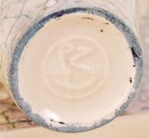 6 személyes jelzett porcelán pálinka kínáló szett / China shot set