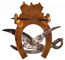 Osztrák-Magyar Monarchia 1916. A Nyíregyházi Császári és Királyi 14. Huszárezred aranyozott, zománco...