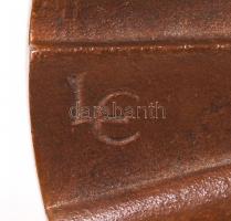 Ligeti Erika (1934-2004): Április. Bronz plakett, jelzett, d: 9cm