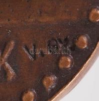 Várhelyi György (1942): 1980. Bronz plakett, jelzett, d: 6,5cm