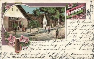Valla, Wallern im Burgenland; Johann Engert's shop, litho (EB)