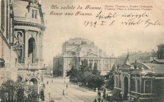 1899 Fiume, Piazza Ürmeny, theatre (b)