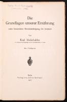 Abderhalden, Emil: Die Grundlagen unserer Ernährung unter besonderer Berücksichtigung der Jetztzeit....