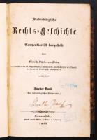 Schuler von Libloy, Friedrich: Siebenbürgische Rechts-Geschichte. Compendiarisch dargestellt. II. Bd. (Die siebenbürgischen Privatrechte) Hermannstadt (Nagyszeben), 1858, Georg v. Closius. Korabeli félvászon kötésben, jó állapotú /  Half-linen binding, good condition