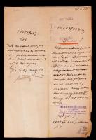 1937 Győr városa által kibocsátott polgármesteri hirdetmény a leventeállítási kötelezettségekről és előírásokról hátoldalán kézírással.