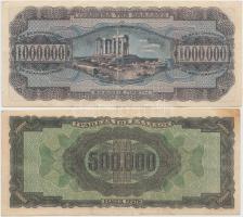 Görögország 1944. 500.000D + 1944. 1.000.000D T:II,II-
Greece 1944. 500.000 Drachmai + 1944. 1.000.0...
