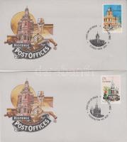 Historical Postal Buildings 7 FDCs, Történelmi postaépületek 7 FDC