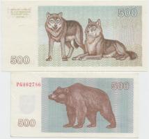 Litvánia 1992-1993. 500T (2x) T:I-
Lithuania 1992-1993. 500 Talonas (2x) C:AU
Krause 44, 46