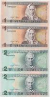 Litvánia 1994. 1L (2x) sorszámkövető + 1993. 2L (2x) sorszámkövető T:I Lithuania 1994. 1 Litas (2x) sequential serials + 1993. 2 Litai (2x) sequential serials C:UNC Krause 53, 54