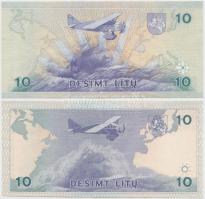 Litvánia 1993-1997. 10L (2x) T:I-,II (hajtatlanok)
Lithuania 1994. 10 Litu (2x) C:AU,XF (unfolded)
K...