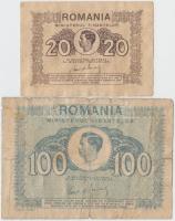 Románia 1945. 20L + 100L T:III,III- Romania 1945. 20 Lei + 100 Lei C:F,VG Krause 76, 78