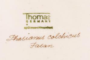 Thomas német fácán jelenetes falitányér, jelzett, hibátlan, matricás, d:16 cm