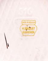 H.Bequet belga fajansz fedeles váza, kézzel festett és matricás, jelzett, hibátlan, m:32 cm