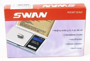 Swan ékszerészmérleg század gramm pontosság, 0,01-100g új állapotban elemmel, eredeti dobozban / Jew...