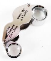 Új 10x és 20x-os ékszerész nagyító eredeti dobozában