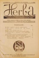 1940-1944 Herba - A gyógy- és fűszernövények termesztésével-gyűjtésével feldolgozásával és értékesítésével foglalkozók lapja összes száma! évfolyamonként bekötve igényes  félvászon kötésben