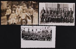 cca 1915-1942 3 db érdekes katonai fotólap / military photo postcards