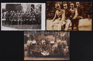cca 1915-1942 3 db érdekes katonai fotólap / military photo postcards