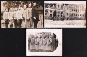 cca 1915-1942 3 db érdekes katonai fotólap / military photo postcards