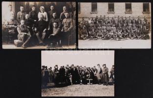 cca 1915-1942 3 db érdekes katonai fotólap / military photo postcards
