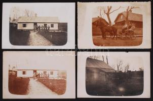 cca 1915-1942 4 db érdekes katonai fotólap hátoldalán feliratozva / military photo postcards