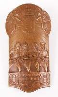 1916 In memoriam 1914-1916 domborműves fém zászlószög / World War I. bronze flag-pin 6x4 cm