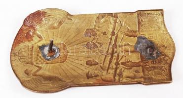 1916 In memoriam 1914-1916 domborműves fém zászlószög / World War I. bronze flag-pin 6x4 cm