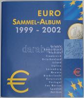 Euro-album képekkel, 1999-2002., komplett gyűjtőalbum pénzeknek, 36 klf sorozatnak (36x8db), 15 ország pénzei részére, újszerű állapotban!!